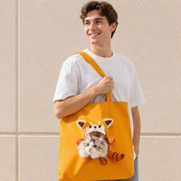 Bestella New Cute Fun Animal Canvas Pet Travel Bag Four Seasons Universal Out Cat and Dog Probe Messenger Bag Respirant Feature