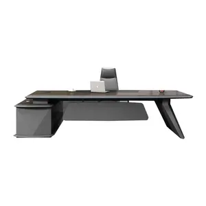 Liyu furniture High-tech modern l shaped ceo manager desk executive wooden large office table