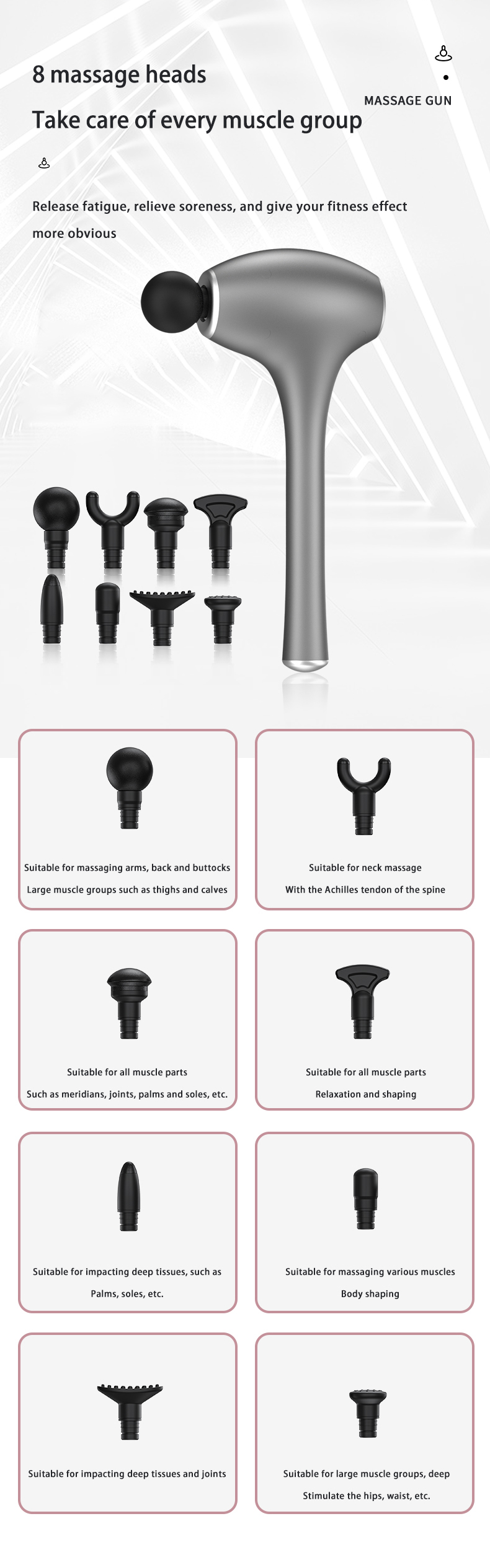 Mini Best Cheap Percussion Rechargeable Battery Cordless Pistolet Muscle Massage Gun Fascia Massager