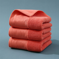 Meilleur choix 100% coton doux essuie-mains en gros couleur unie épaisseur ménage salle de bain coton serviette