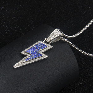 Collier Pendentif Zircon Éclatant Style Hip Hop en Acier Inoxydable avec Chaîne Micropavée Effet Diamant pour Hommes et Femmes - Product Image 3
