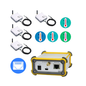 Capteurs agricoles pour serres, contrôleur IoT, contrôleur de température, transmetteur, 4 ensembles de capteurs de température sans fil RF - Product Image 1
