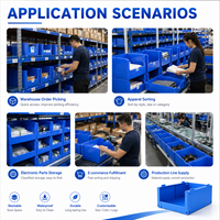 Contenedor de Almacenamiento Apilable con Tapa Semiabierta, Tamaño Europeo, Reutilizable para Carros y Carruseles