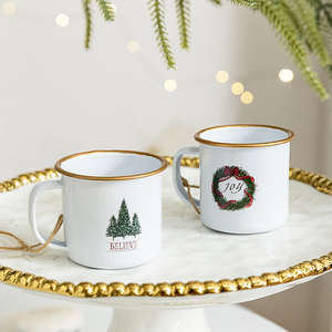 <b>White</b> Wrought Iron Modern Minimalist <b>Christmas</b> <b>Tree</b> Pendant Coffee Cup Hanging Ornaments - Product Image 3