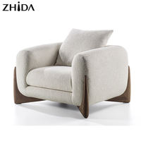 Canapé simple en tissu cachemire avec base en bois massif, style moderne et luxueux, ensemble de canapés trois places en velours pour salon, vente en gros