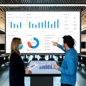 Wholesale 86-Inch 4K Interactive Whiteboard Dual System with 20-Point IR Touch Screen 65-Inch Panel Size Meeting Rooms Schools - Product Image 2