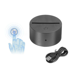 터치 스크린 맞춤형 아크릴 창 Led 야간 조명베이스 3D 책상 램프 7 색 변경 LED USB/배터리 전원 도매 - Product Image 1