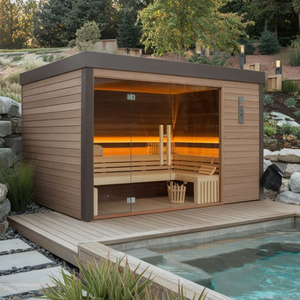2-4 personas eléctrico moderno europeo americano superventas al aire libre sauna de vapor sala de cicuta maciza madera <span class=keywords><strong>onda</strong></span> de luz - Product Image 4