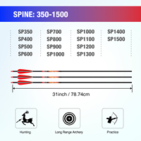 Flèches en fibre de carbone pure de haute qualité de 3,2 mm à 6,2 mm avec pointes en acier pour arcs composés et arcs classiques en plastique de 31 pouces – Vente en gros usine