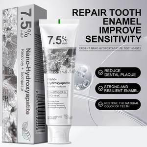 Dentifrice Blanchissant Naturel au Nano-Hydroxyapatite <span class=keywords><strong>pour</strong></span> un Nettoyage en Profondeur, Réparation et Reminéralisation des <span class=keywords><strong>Dents</strong></span> à Base de Plantes Biologiques - Product Image 1