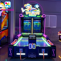 Mesin Permainan Koin 2 Pemain Funspace, Bowling Alley Roller, Olahraga Dalam Ruangan, Arcade, Mesin Permainan Keterampilan Penukaran Tiket