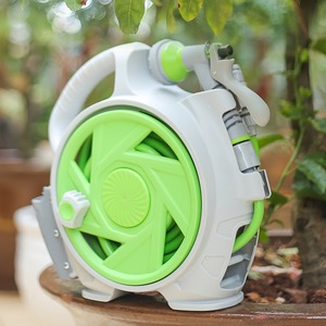 Mini chariot de rangement portable pour tuyaux d'arrosage de 14 m, en plastique simple, pour balcon, pour l'organisation des tuyaux d'arrosage - Product Image 3