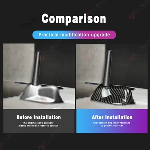 Pour BMW <span class=keywords><strong>Mini</strong></span> <span class=keywords><strong>Cooper</strong></span> R56 R56 LCI Clubman R55 Clubman R55 LCI Cache d'<span class=keywords><strong>antenne</strong></span> aileron de requin en fibre de carbone - Product Image 5