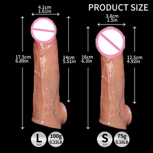 Wiederverwendbare Weiche Flüssig-Silikon Wasserdichte Penis-Hülle Verdickter Vergrößerungs-Überzug Strap-<span class=keywords><strong>on</strong></span> Kondom für Erwachsenen-Sex - Product Image 6