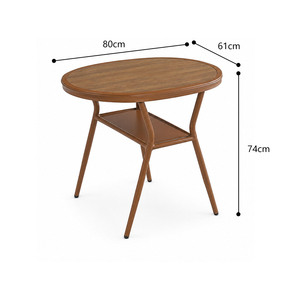 Ensemble de mobilier d'extérieur moderne FLD1025 pour balcon d'hôtel, chaises à structure en <span class=keywords><strong>aluminium</strong></span>, <span class=keywords><strong>table</strong></span> ovale de salle à manger commerciale imperméable - Product Image 3