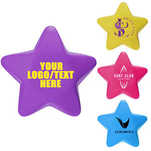 Custom PU Star Shape Stress Relief Foam Ball Custom Logo Promotional Squeeze Foam Toy Stress Relief Gift for Office, School - Product Image 1