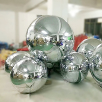 Ballon sphérique miroir géant suspendu réutilisable en PVC durable et brillant, ballon miroir gonflable pour événements, anniversaires, mariages, scène