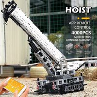 Kit de construction de grues 17002, ensemble de blocs de construction MOC, modèle réduit à l'échelle 1:24 avec moteur et télécommande