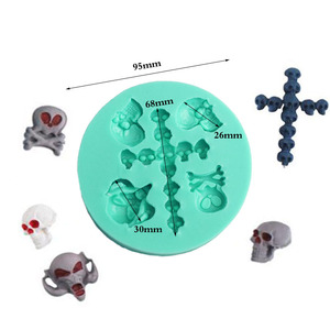 Halloween Silicone Fondant Molds Skulls Pumpkins Ghosts Cake Decorating Baking Supplies - Product Image 4