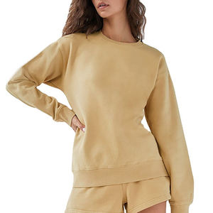 Nouveau Design Automne Hiver Femmes Surdimensionné Ras Du Cou Sweat-shirt-Coupe Ample Écologique Polaire Avant Option Couleurs Personnalisées Tailles - Product Image 1