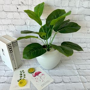 Plantes artificielles Queyiyi, bonsaïs verts, 30cm-100cm, feuilles vertes et violettes, décorations de bureau intérieures - Product Image 2