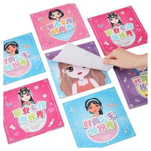 Libro de Pegatinas con Caras de Chicas Lindas, Autoadhesivas, para Cambiar de Maquillaje, Rompecabezas, Papelería, Regalo para Estudiantes, Hecho de Papel Offset - Product Image 1