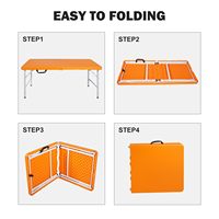 Table pliable en plastique, nouveau design pour les fêtes en plein air, pour le barbecue, le camping, les dîners en jardin, pour le parc