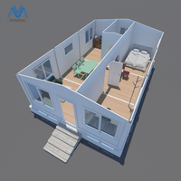 Villa modulaire préfabriquée en acier de luxe moderne, structure mobile, kit de maison préfabriquée, maison mobile extensible, conteneur prêt à l'emploi