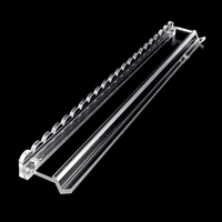 Ensemble de pousseurs de tuiles de mahjong magnétiques en acrylique transparent de 19 pouces, combo de pousseurs de tuiles de mahjong américain
