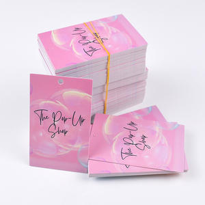 Tag desainer baru hadiah kustom label kain nama Logo garmen dan tag kertas Kraft antik - Product Image 3