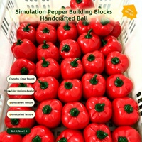 Blocs de construction croustillants en forme de piment vert, simulation de légumes et fruits, jouets anti-stress créatifs à remontée lente