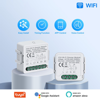 Produk Rumah Pintar Mini Tuya WiFi Smart Life Timer 2 Arah Lampu LED Dimmable Dimmer Saklar Pintar