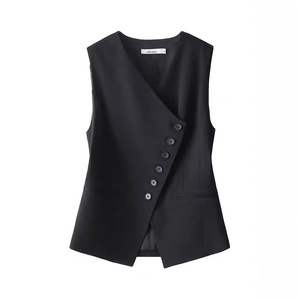 Nuevo Top Corto de Mujer con Cintura Ajustada y Hebilla Oblicua, Chaleco de Moda para Usar como Prenda Exterior - Product Image 2