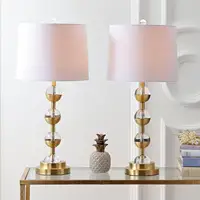 Modern Crystal Gold Brass Small Nightstand Lamps