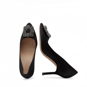 Luxury Designer Snowflake Diamond Shoes Bling Rhinestone Elegant Women Wedding <b>High</b> <b>Heels</b> for Ladies Pointed-toe Pumps Shoes - Product Image 2