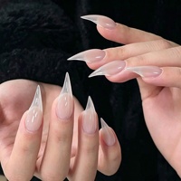 30 faux ongles longs pointus œil de chat, griffes de dragon, en ABS de haute qualité, griffes d'aigle, à presser, couverture complète pour les doigts