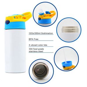 Taza Aislada de Acero Inoxidable Personalizada de 12 oz, Botella de Agua Recta de 350 ml, Vaso Sublimable en Blanco de 12 oz, Botella de Agua para Niños - Product Image 4