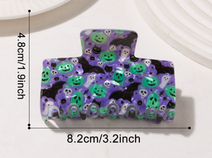 กิ๊บติดผมลายแมงมุมผีฟักทอง กิ๊บหนีบผมอะซิเตท - Product Image 4