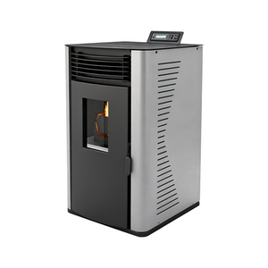 <span class=keywords><strong>Cheminée</strong></span> à <span class=keywords><strong>granulés</strong></span> métalliques PANSEE PK-60 6KW avec télécommande, design moderne autoportant, garantie de 2 ans - Product Image 4