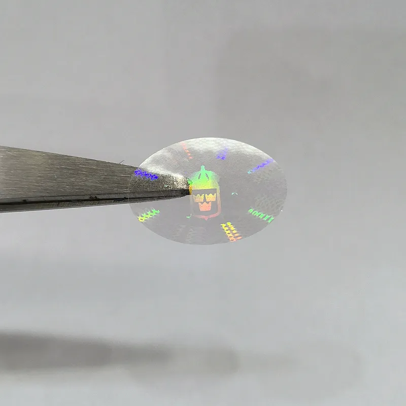 透明レーザー3Dホログラムラミネーションオーバーレイフィルムステッカーラベルホログラム