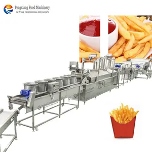 Patates cipsi kızartması kızartma makineleri endüstriyel üretim makine hattı