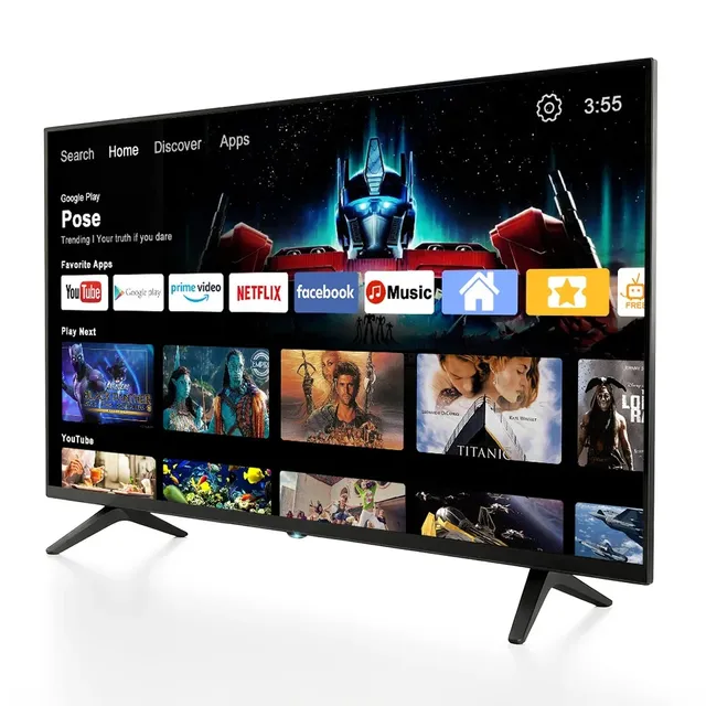 43/50/55/65/75/85 Inch 4K UHD Android Smart Hotel TV No Frame Ultra Thin LED HDTV Black for Input