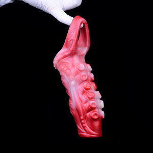 NNSX manchon de pénis à filetage interne avec ventouse de poulpe gaine de pénis manchon d'attachement de pénis élargissement de la bite gode creux - Product Image 6