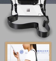 Casing Pelindung untuk Microsoft Surface Pro 12 Inci Penutup Belakang Tahan Guncangan Sabuk Pegangan Tangan yang Dapat Dilepas Tali Bahu