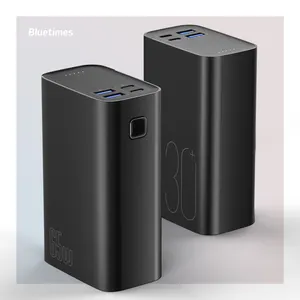 Bluetimes OEM ODM portabel USB Tipe C 4-Port PD 3.0 Pak baterai pengisian cepat 30000mAh Power Bank untuk Laptop telepon