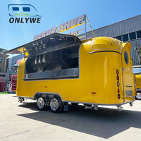 ONLYWE Camion à café commercial en acier inoxydable, remorque à café mobile, équipement professionnel, modèle 2026, restauration rapide, crème glacée