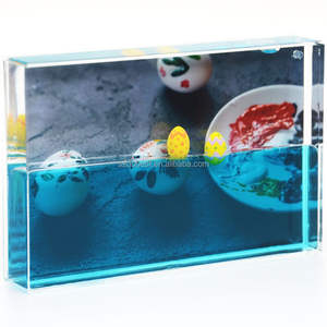 Bleu liquide océan thème <span class=keywords><strong>moche</strong></span> poisson mer bricolage image à l'intérieur Offre Spéciale créatif liquide confettis acrylique cadres <span class=keywords><strong>Photo</strong></span> accessoires - Product Image 2