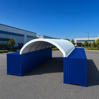 Abri de stockage moderne à double treillis en acier robuste pour conteneurs maritimes, idéal pour entrepôts