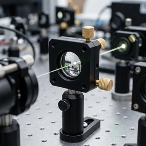 Precision Optical Lens Mount CNC Machined Aluminum Black Anodized Adjustable Lens Holder for Laser Alignment - Product Image 1