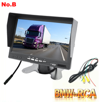Monitor Mobil HD 7 " TFT LCD Layar Anti Silau, Layar Pandangan Belakang 12V/24V untuk Kamera Mundur Kendaraan, CCTV, Keamanan Rumah, Pengawasan